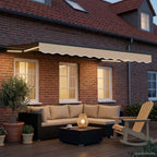 Elektrische ausziehbare Markise Beige und Anthrazit 3,5 x 2,5 m