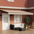 Elektrische ausziehbare Markise Beige und Anthrazit 4,5 × 3 m