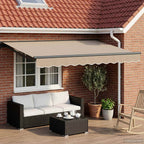 Elektrische ausziehbare Markise Beige und Anthrazit 3 x 2,5 m