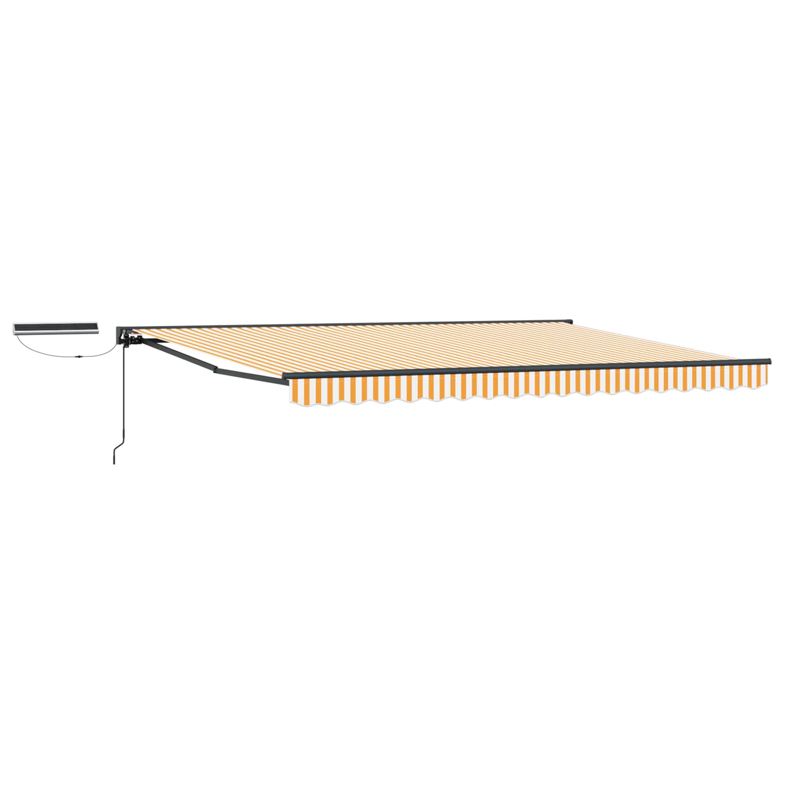 Elektrische ausziehbare Markise Gelb, Weiß, Anthrazit 4 x 3 m