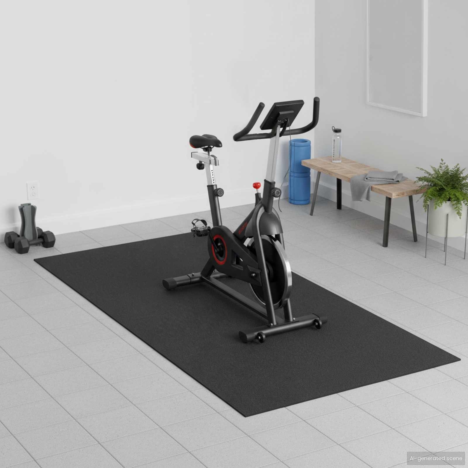 Sport Schutzmatte Schwarz 150 x 75 x 0,6 cm Hochdichtes PVC