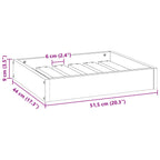 Hundebett Wachsbraun 51,5 x 44 x 9 cm Massivholz Kiefer