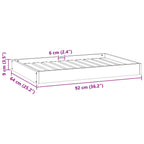 Hundebett Wachsbraun 92 x 64 x 9 cm Massivholz Kiefer