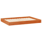Hundebett Wachsbraun 101,5 x 74 x 9 cm Massivholz Kiefer