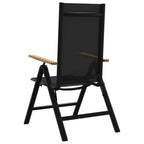 Liegestühle für den Garten 2 pcs Schwarz 58 x 73 x 111,5 cm