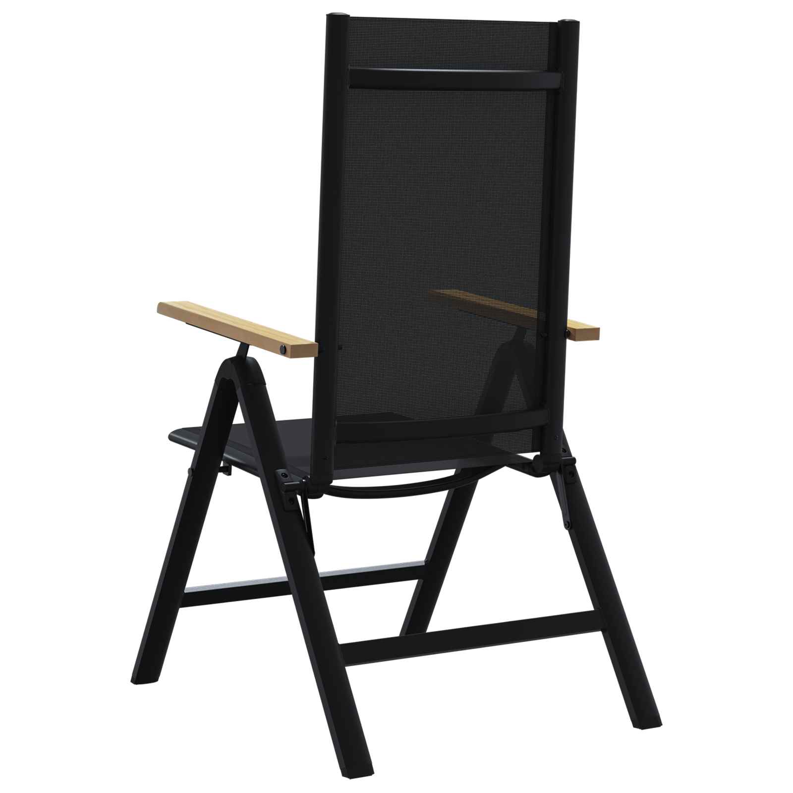 Liegestühle für den Garten 2 pcs Schwarz 58 x 73 x 111,5 cm