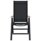 Liegestühle für den Garten 2 pcs Schwarz 58 x 73 x 111,5 cm