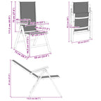 Liegestühle für den Garten 2 pcs Schwarz 58 x 73 x 111,5 cm