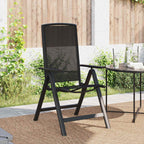 Liegestühle für den Garten 2 pcs Schwarz 58 x 71 x 112 cm