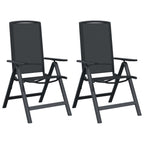 Liegestühle für den Garten 2 pcs Schwarz 58 x 71 x 112 cm
