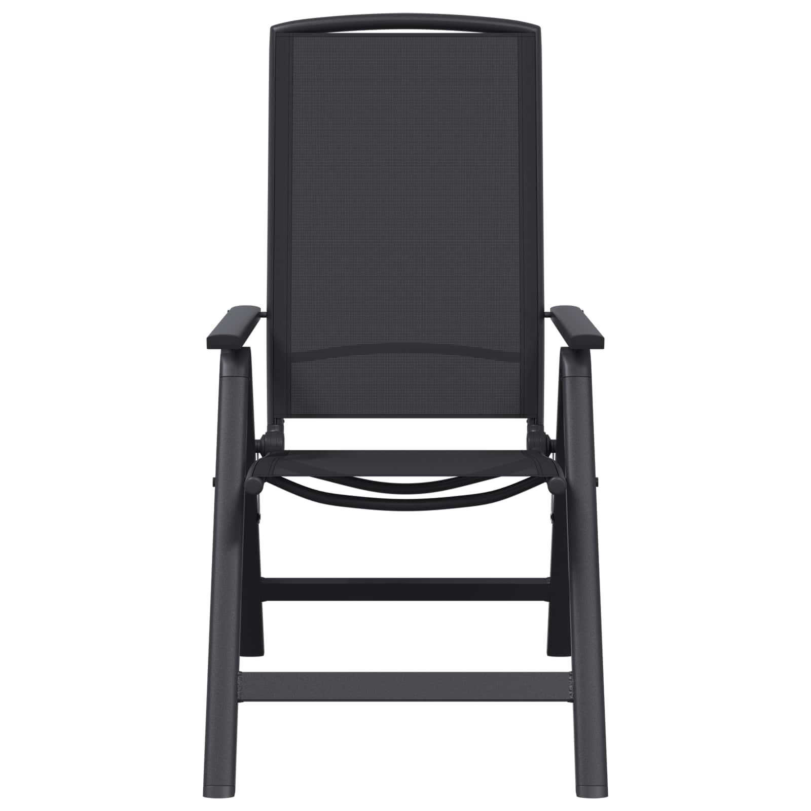 Liegestühle für den Garten 2 pcs Schwarz 58 x 71 x 112 cm