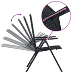 Liegestühle für den Garten 2 pcs Schwarz 58 x 71 x 112 cm