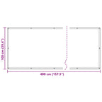 Balkonsichtschutz Hellgrau 100 x 400 cm Oxford-Stoff