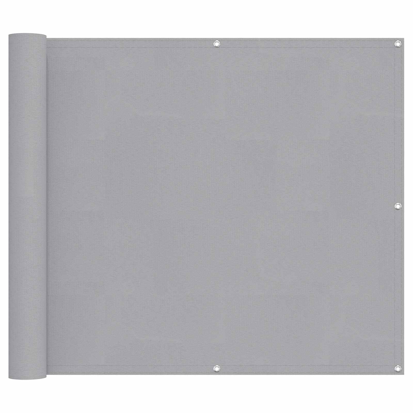 Balkonsichtschutz Hellgrau 100 x 500 cm Oxford-Stoff