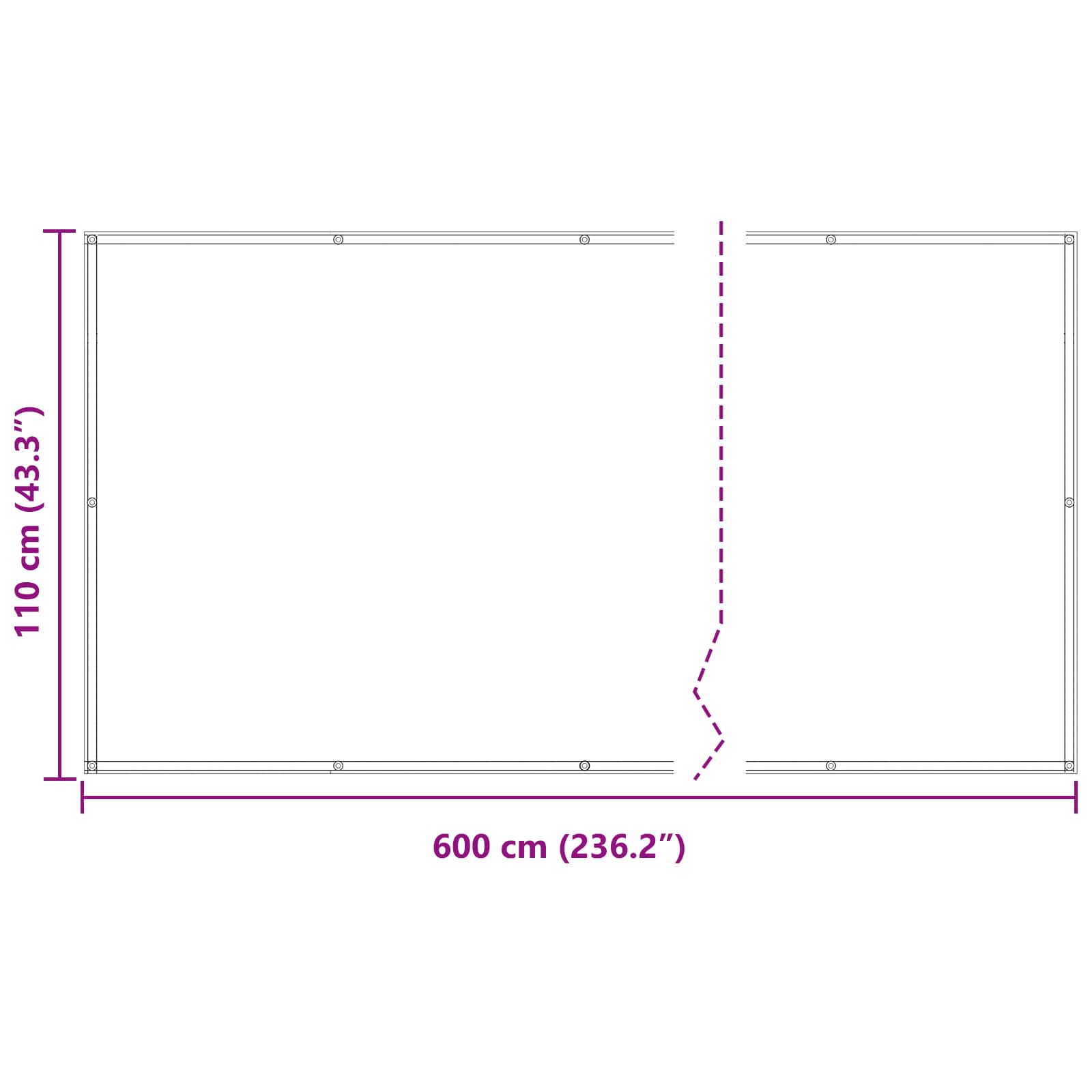 Balkonsichtschutz Sand 110 x 600 cm Oxford-Stoff