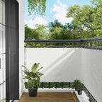 Balkonsichtschutz Weiß 100 x 400 cm Oxford-Stoff