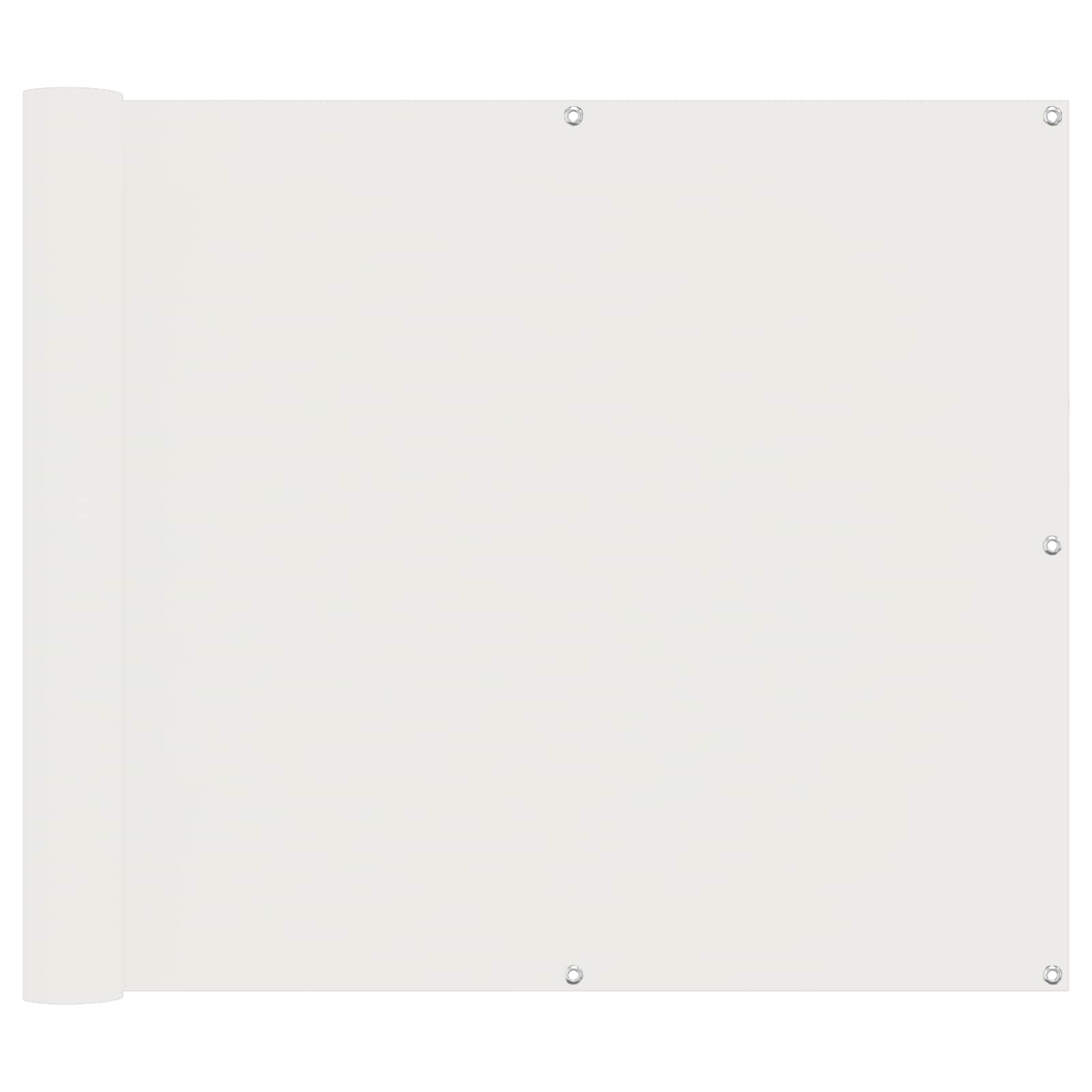 Balkonsichtschutz Weiß 100 x 600 cm Oxford-Stoff