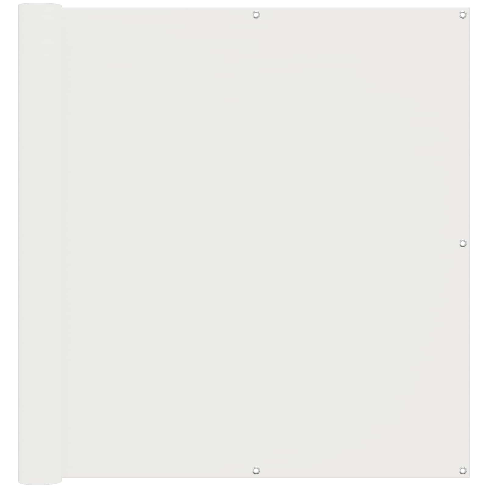 Balkonsichtschutz Weiß 110 x 800 cm Oxford-Stoff