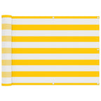 Balkonsichtschutz Gelb und Weiß 75 x 200 cm