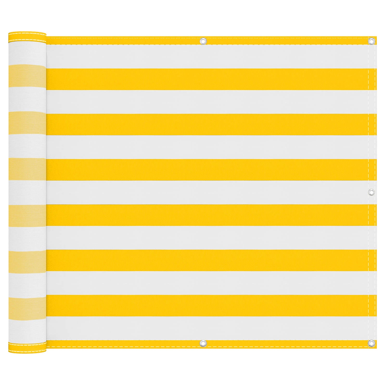 Balkonsichtschutz Gelb und Weiß 100 x 300 cm Oxford-Stoff