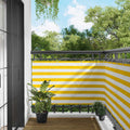 Balkonsichtschutz Gelb und Weiß 100 x 500 cm Oxford-Stoff