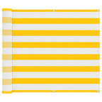 Balkonsichtschutz Gelb und Weiß 100 x 800 cm Oxford-Stoff