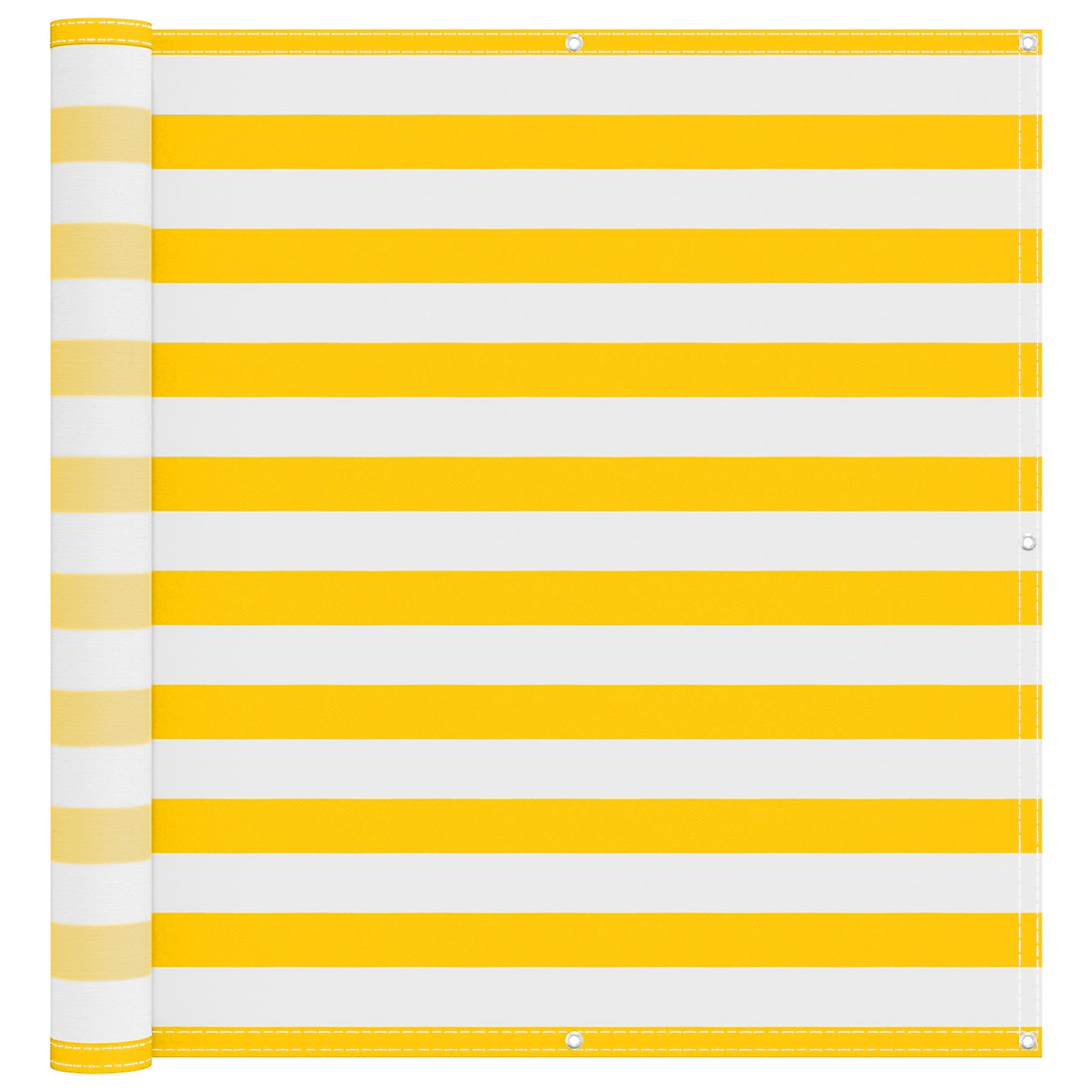 Balkonsichtschutz Gelb und Weiß 110 x 700 cm Oxford-Stoff