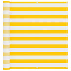 Balkonsichtschutz Gelb und Weiß 120 x 200 cm