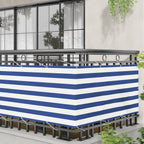 Balkonsichtschutz Blau und Weiß 75 x 200 cm