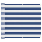Balkonsichtschutz Blau und Weiß 90 x 200 cm