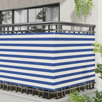 Balkonsichtschutz Blau und Weiß 110 x 1000 cm Oxford-Stoff