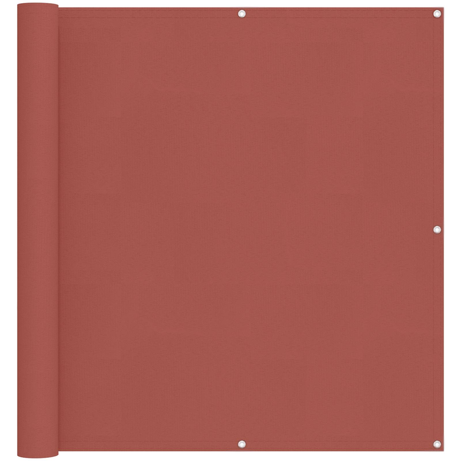 Balkonsichtschutz Terrakotta 110 x 1000 cm Oxford-Stoff