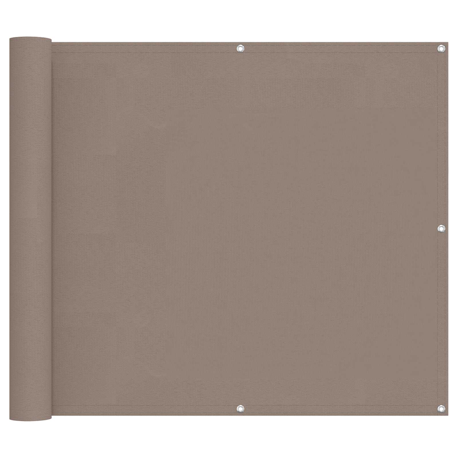 Balkonsichtschutz Taupe 100 x 400 cm Oxford-Stoff