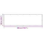 Balkonsichtschutz Blau 100 x 300 cm Oxford-Stoff