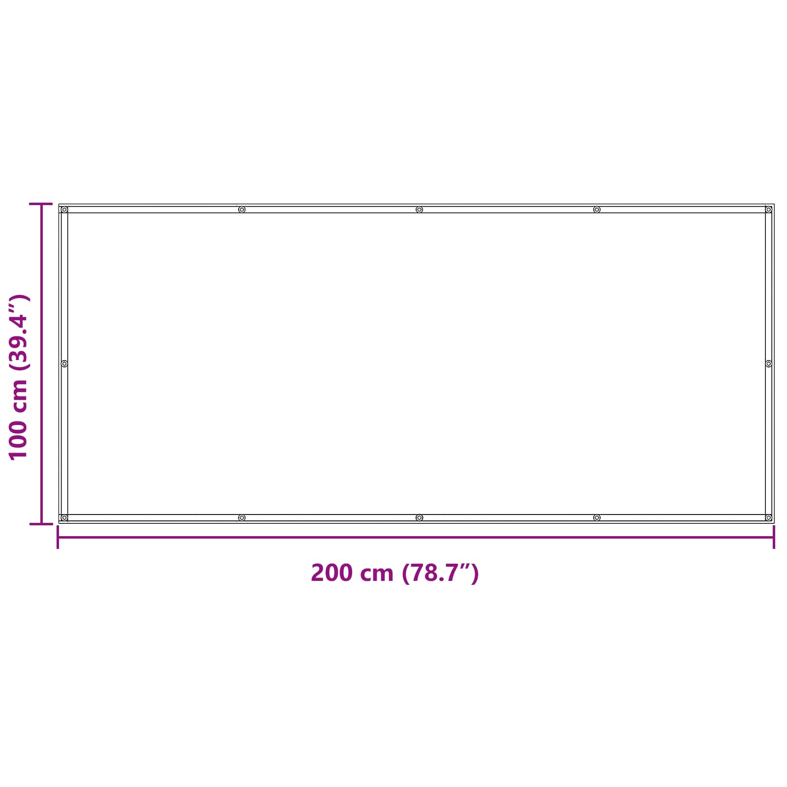 Balkonsichtschutz Rot 100 x 200 cm Oxford-Stoff