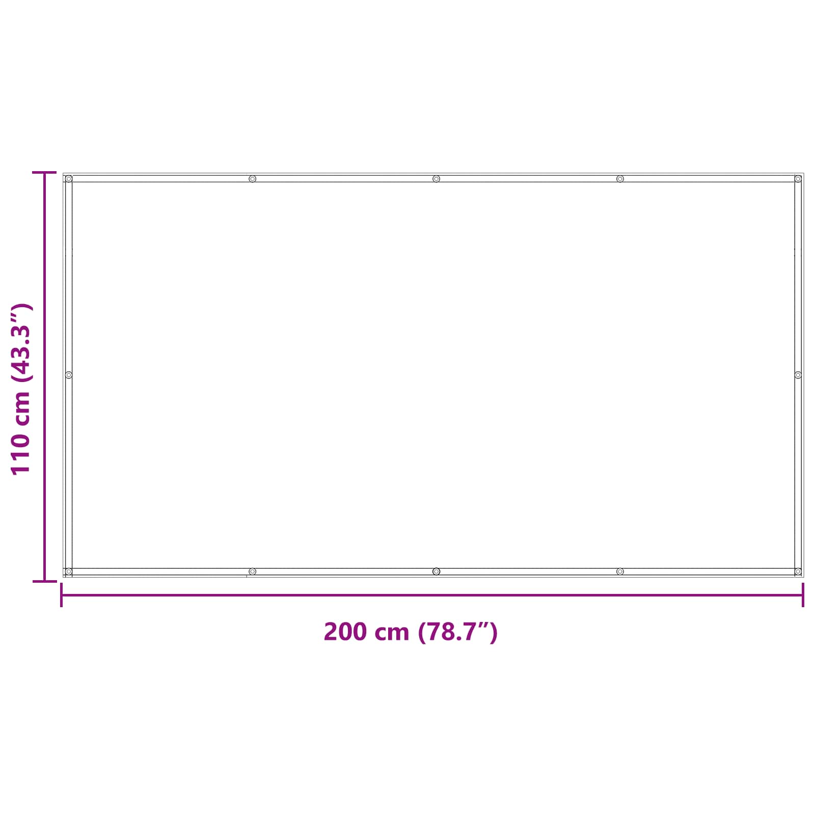 Balkonsichtschutz Orange 110 x 200 cm Oxford-Stoff