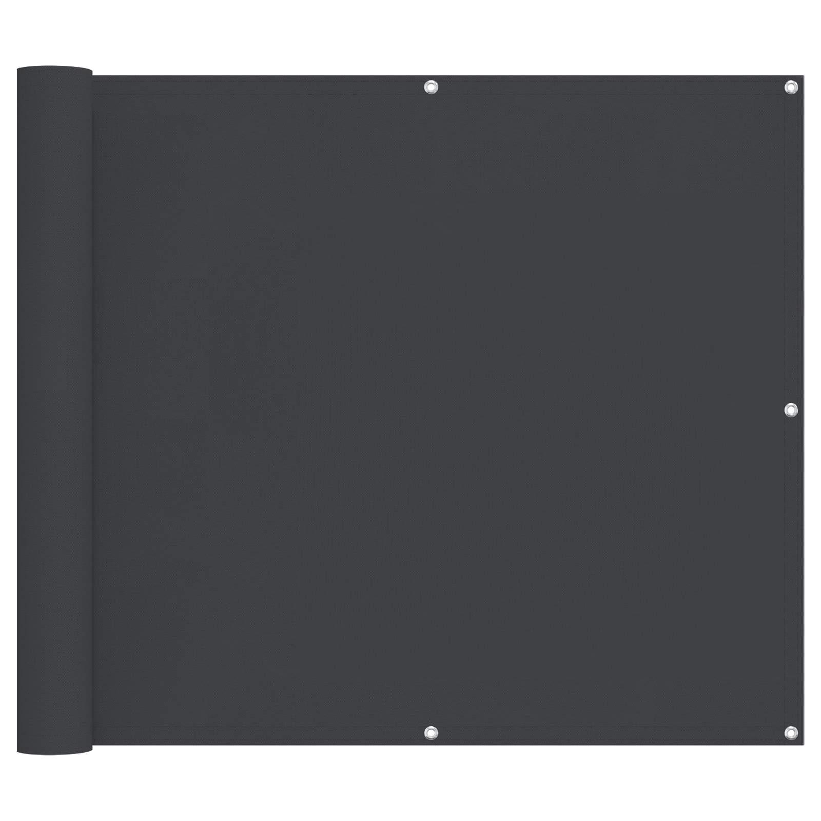 Balkonsichtschutz Schwarz 100 x 400 cm Oxford-Stoff