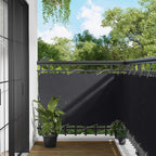 Balkonsichtschutz Schwarz 100 x 500 cm Oxford-Stoff