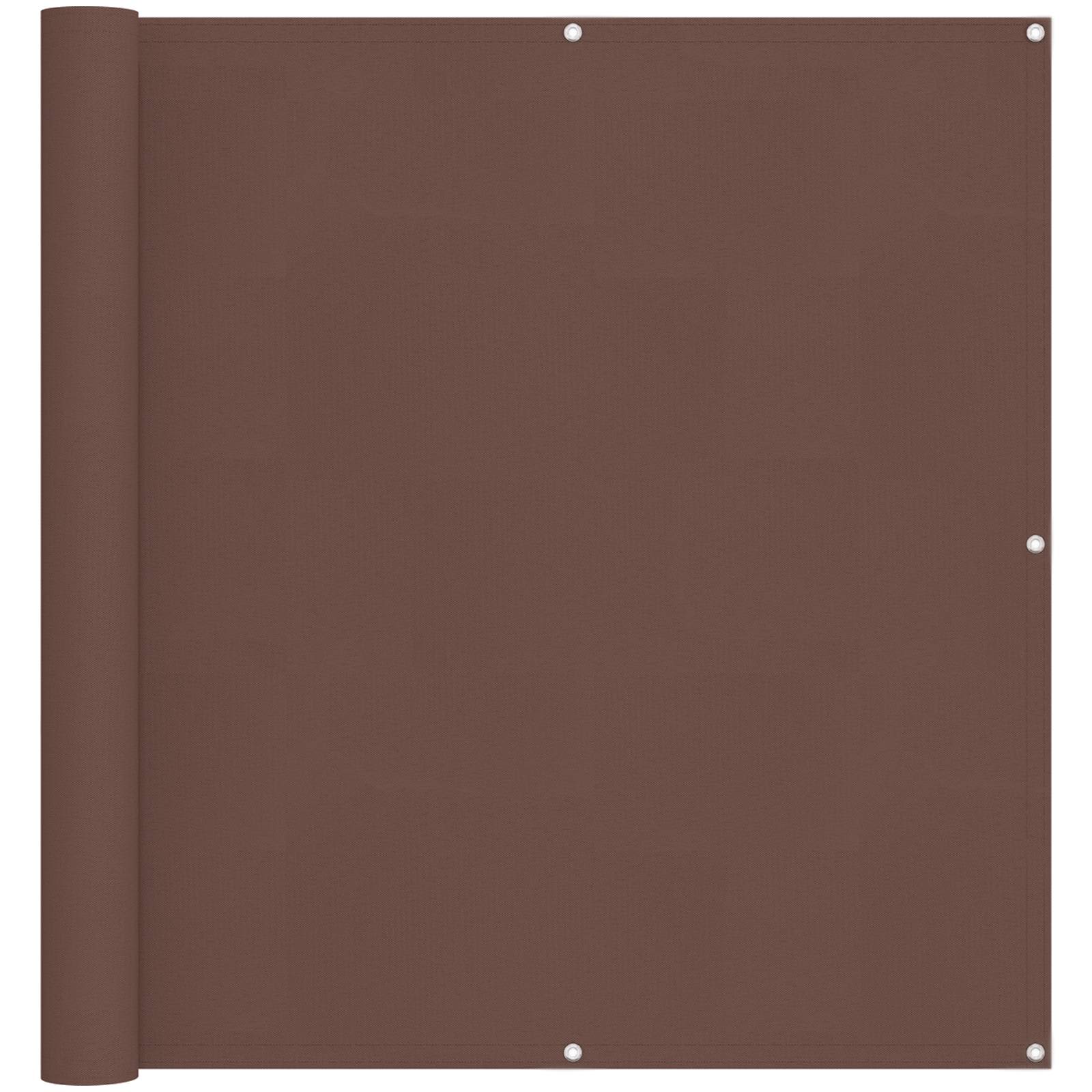 Balkonsichtschutz Braun 110 x 1000 cm Oxford-Stoff