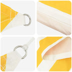 Sonnensegel Gelb und Weiß 2,5 x 2,5 m 100 % Polyester Oxford