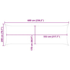 Sonnensegel Dunkelgrün 2 x 6 m 100 % Polyester Oxford
