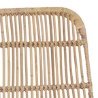 Esststuhl 2 pcs Natur 41 x 55 x 85 cm Rattan und Stahl