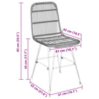 Esststuhl 2 pcs Natur 41 x 55 x 85 cm Rattan und Stahl