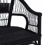 Stapelstuhl Schwarz 60 x 60 x 81 cm Rattan
