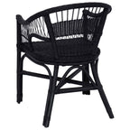 Stapelstuhl Schwarz 60 x 60 x 81 cm Rattan
