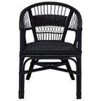 Stapelstuhl Schwarz 60 x 60 x 81 cm Rattan