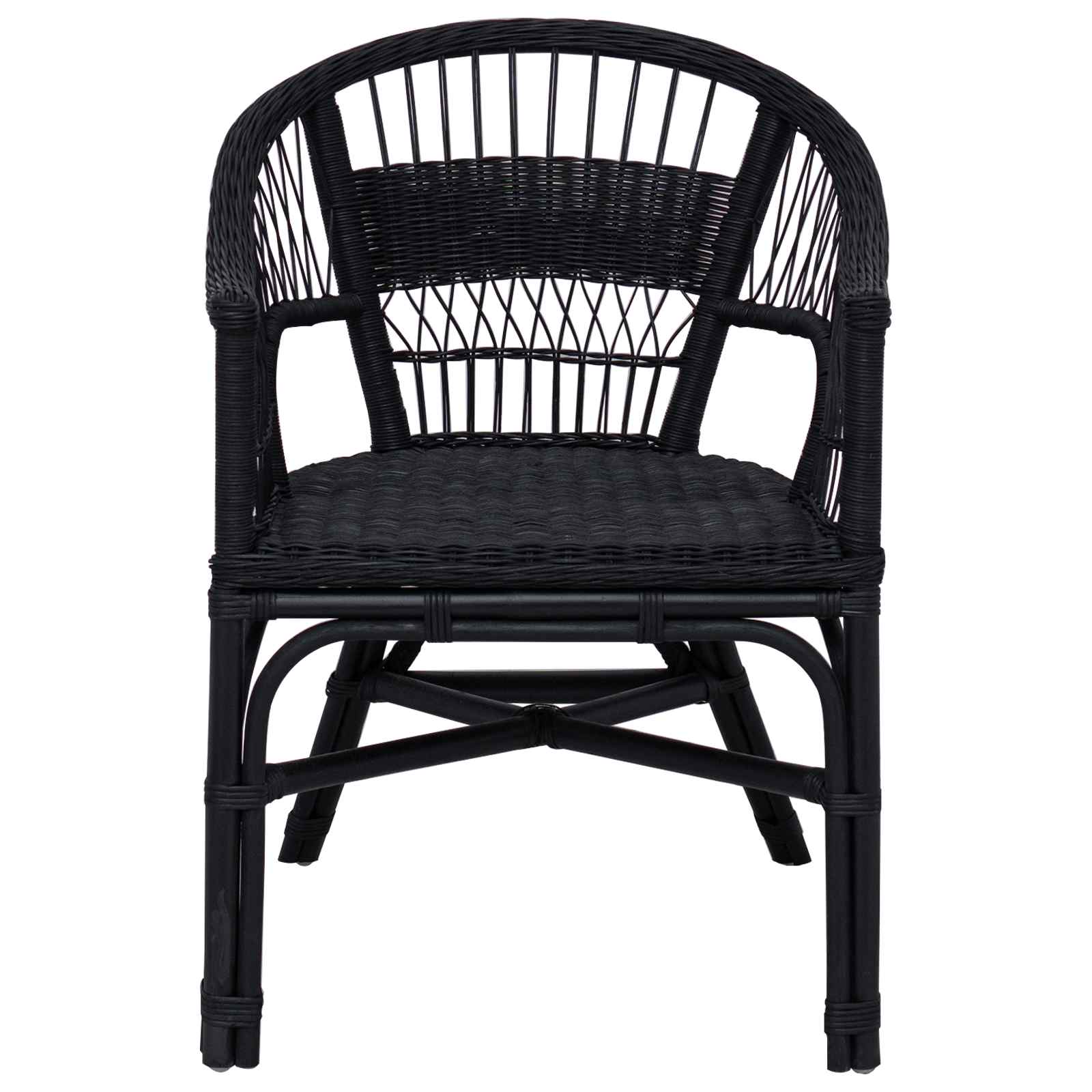Stapelstuhl Schwarz 60 x 60 x 81 cm Rattan