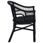 Stapelstuhl Schwarz 60 x 60 x 81 cm Rattan