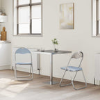 Klappstuhl 2 pcs Grau 48 x 43,5 x 81 cm Kunstleder