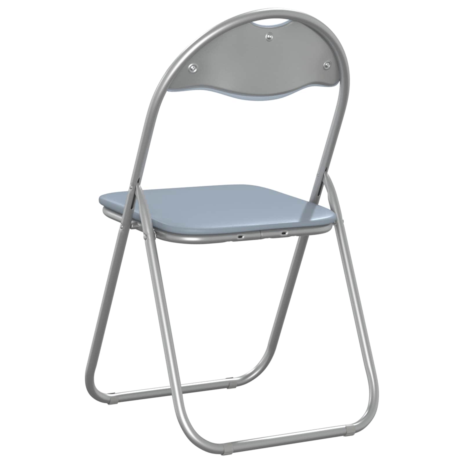 Klappstuhl 2 pcs Grau 48 x 43,5 x 81 cm Kunstleder